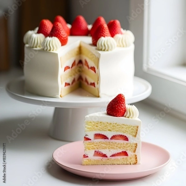Obraz cake with strawberries