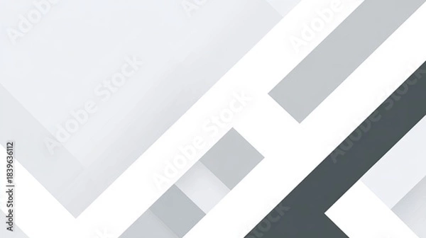 Fototapeta Abstract background with clean geometric shapes and light gray tones.