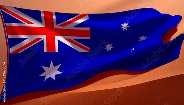 Obraz Waving Australian flag