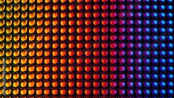 Fototapeta Colorful LED Pixel Grid Background