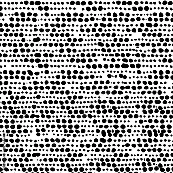 Obraz Abstract black and white pattern featuring bold hand-drawn graphic elements.