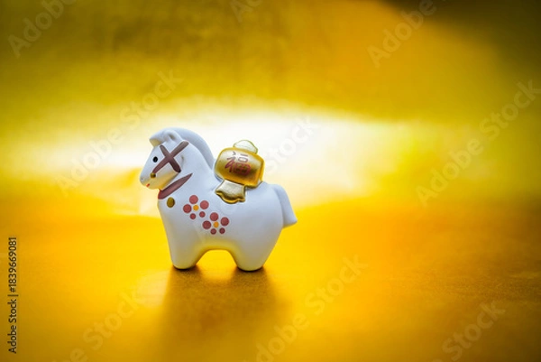 Obraz 午年のお正月素材（年賀状素材）