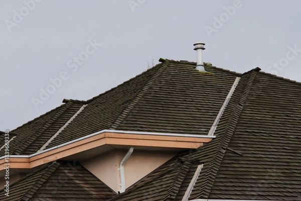 Fototapeta Wood shingled roof