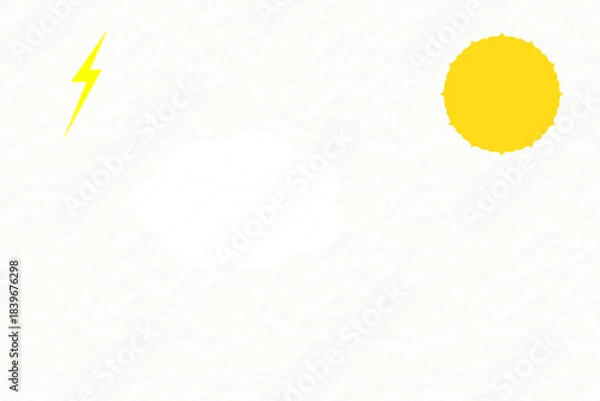 Obraz Sunny Cloudy Sky Icon Background