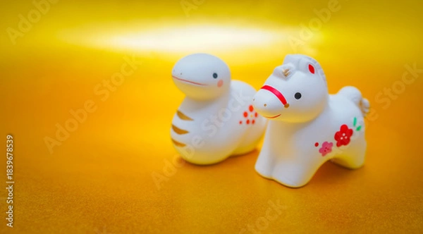 Obraz 巳午から午年へのバトンタッチ