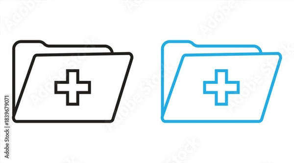 Fototapeta folder icon, eps 10, vector illustration
