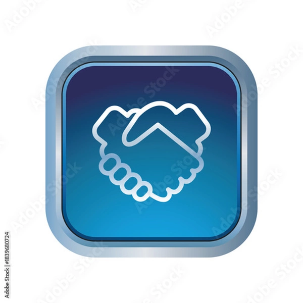 Fototapeta Handshake icon design template