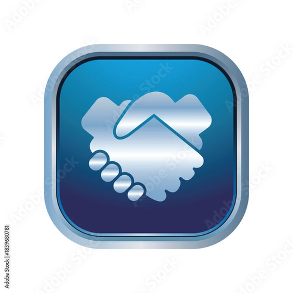 Fototapeta Handshake icon design template
