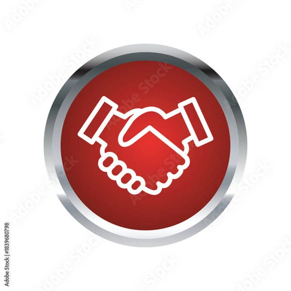 Fototapeta Handshake icon design template