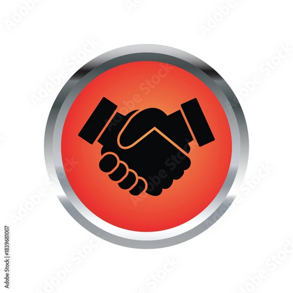 Fototapeta Handshake icon design template