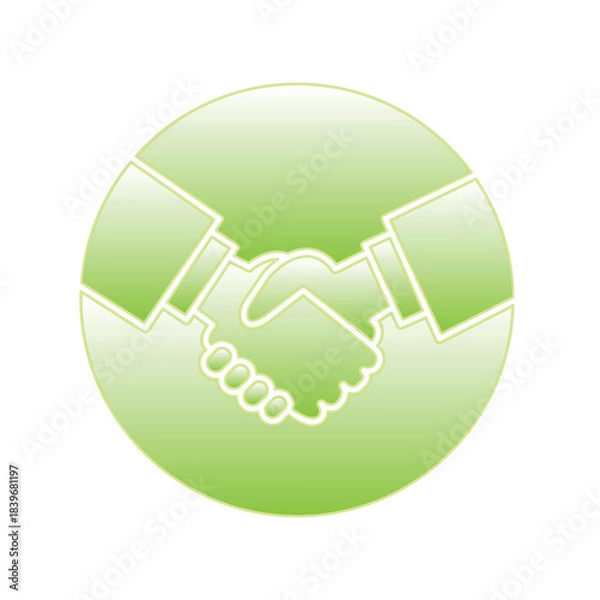 Fototapeta Handshake icon design template