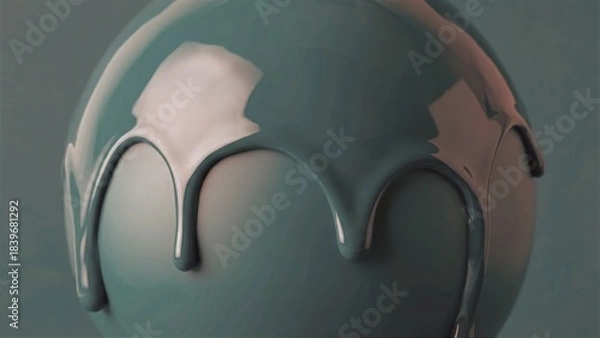 Fototapeta Pouring Chocolate Dessert Close-Up Abstract View