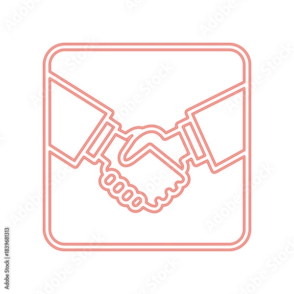 Fototapeta Handshake icon design template
