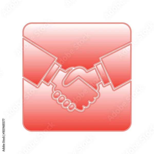 Fototapeta Handshake icon design template