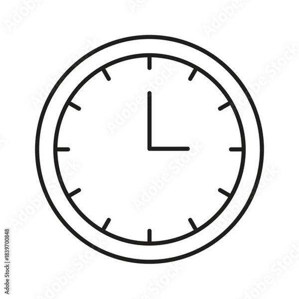 Obraz Time Clock Icon,Wall Clock Vector Icon,timer and Schedule Icon