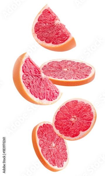 Obraz grejpfruty na białym tle na białym tle