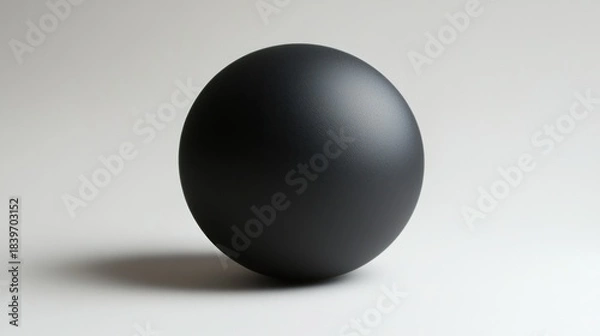 Obraz Black sphere on a plain background