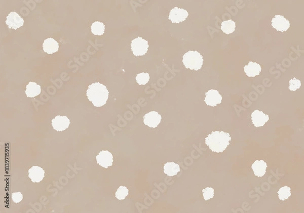 Obraz 手描きドット背景（ベージュ×白）
