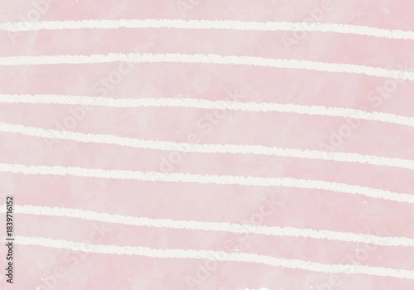 Obraz クレヨンタッチのストライプ背景（ピンク）