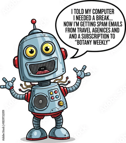 Obraz funny cartoon android