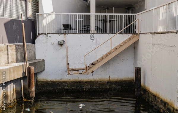 Obraz Old steel staircase
