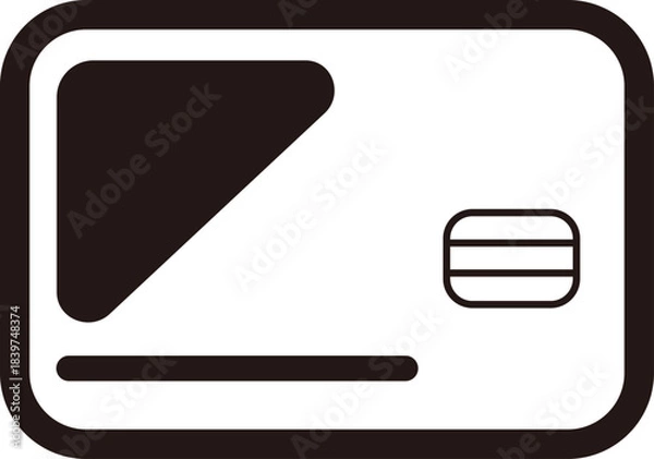 Obraz 線画のクレジットカードアイコン