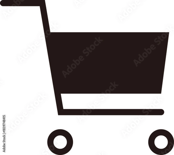 Obraz 線画のショッピングカートアイコン