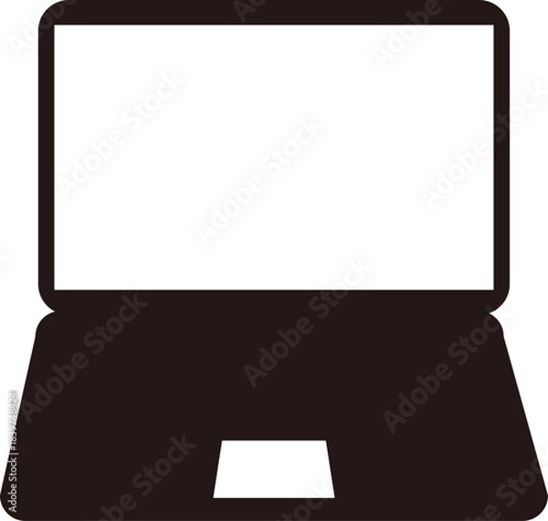 Obraz 線画のノートパソコンアイコン