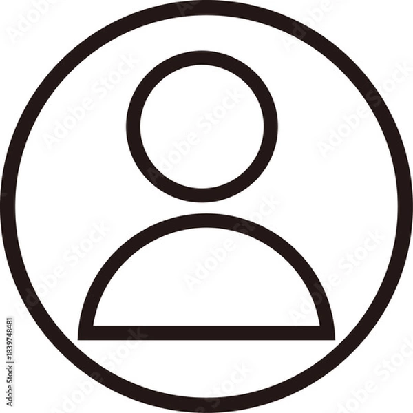 Obraz 線画のアカウントマークアイコン