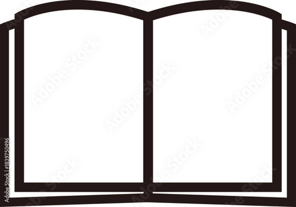 Obraz 線画の本アイコン