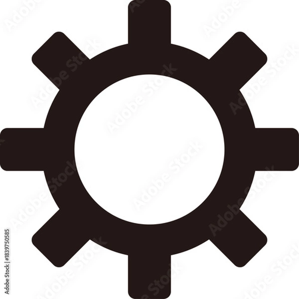 Obraz 線画の設定アイコン（歯車）