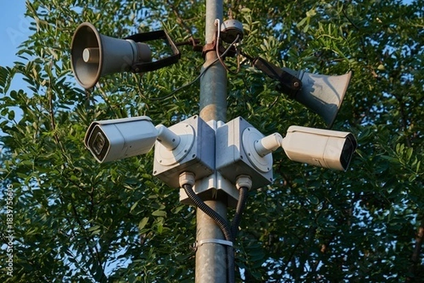 Obraz Security Camera and Loudspeaker