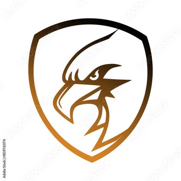 Obraz Aggressive Eagle Shield Mark Premium Branding