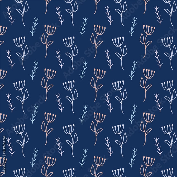 Obraz Fabric floral abstract seamless geometric pattern