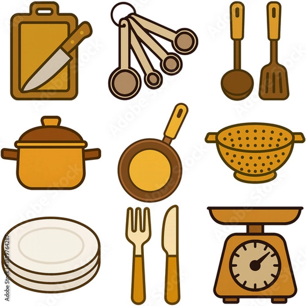 Obraz Kitchen Tool Set Collection
