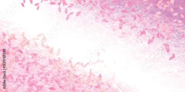 Obraz 桜　和紙　模様　背景　