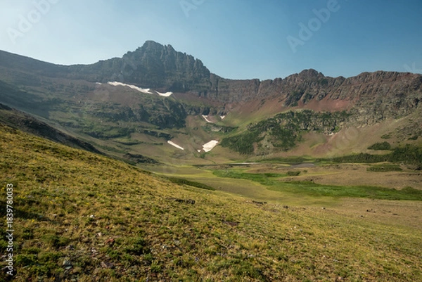 Obraz Open Meadow Below Red Gap Pass In Glacier