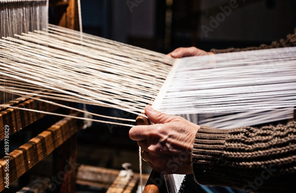 Fototapeta Wool weaving