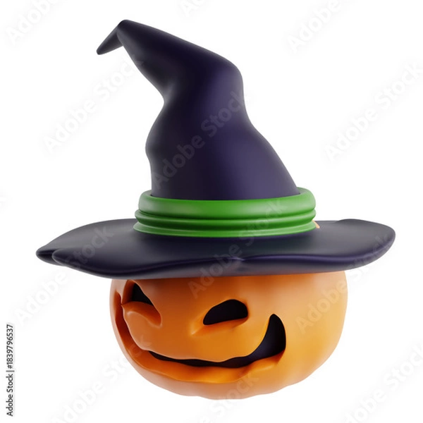 Obraz Pumpkin Witch 3D Icon