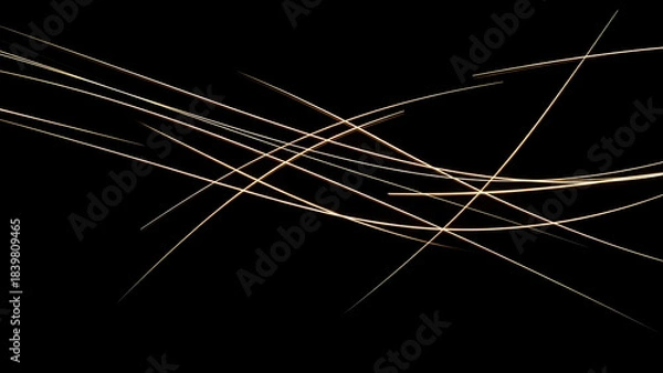 Fototapeta Abstract streaks of light and glowing trails create a dynamic energetic and futuristic visual effect against a dark background
