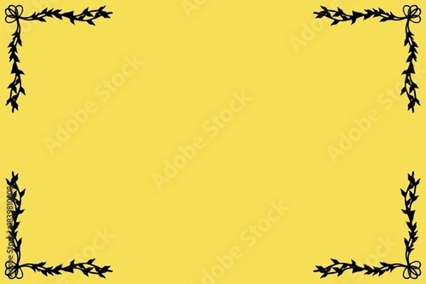 Fototapeta Simple Background Frame, Unique Background, Yellow and Black Color Background, Unique Design