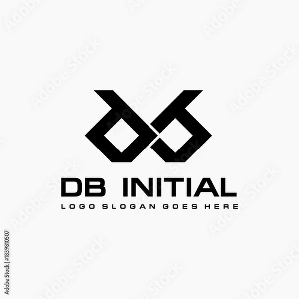 Obraz DB initials logo vector image