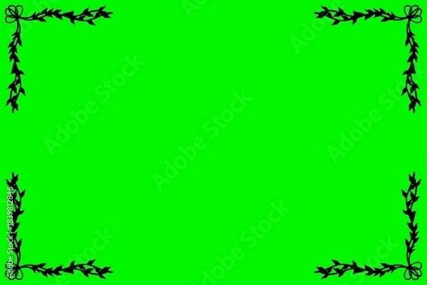 Fototapeta Simple Background Frame, Unique Background, Green and Black Color Background, Unique Design