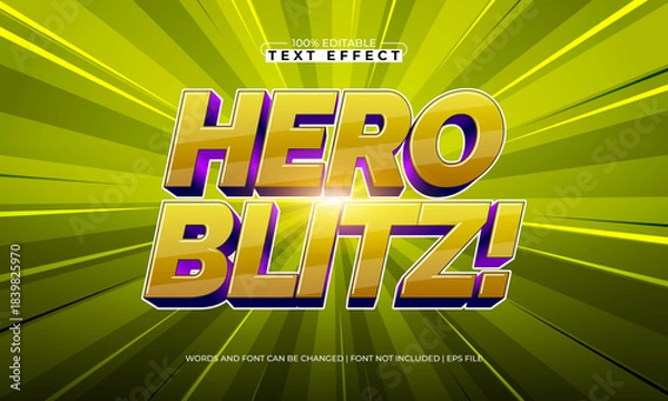 Obraz hero blitz editable text effect