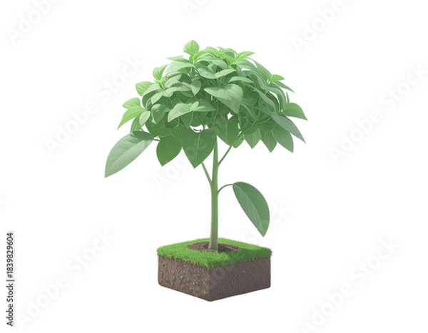 Fototapeta Isometric plant 3d rendering