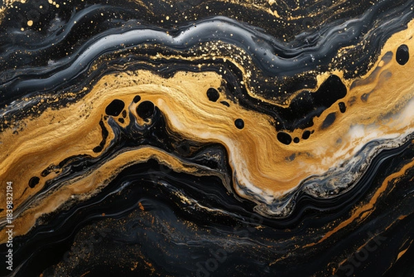 Fototapeta Liquid marble abstract wall paper