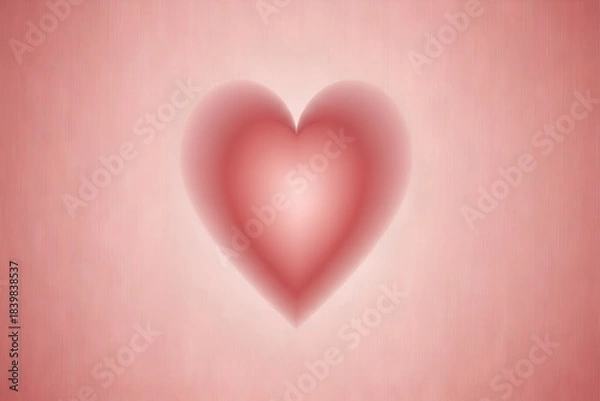 Obraz A soft glowing red heart shape with a subtle gradient effect isolated on transparent background