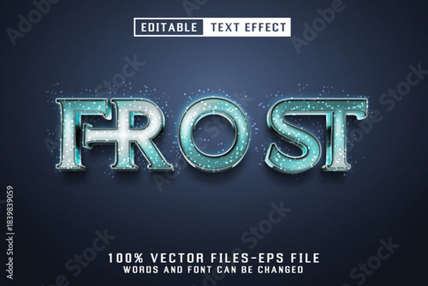Obraz Frost 3d Text - Editable Text Effect