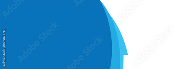 Fototapeta Abstract blue and white geometric design with layered shapes isolated on transparent background