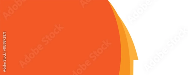 Fototapeta Abstract orange and yellow geometric shapes isolated on transparent background